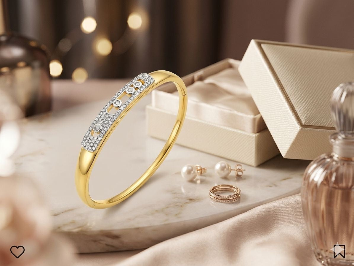 Gold & silver bangle