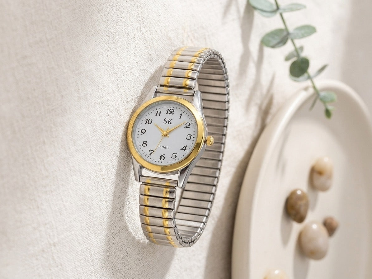 Watch with a metal band Strap