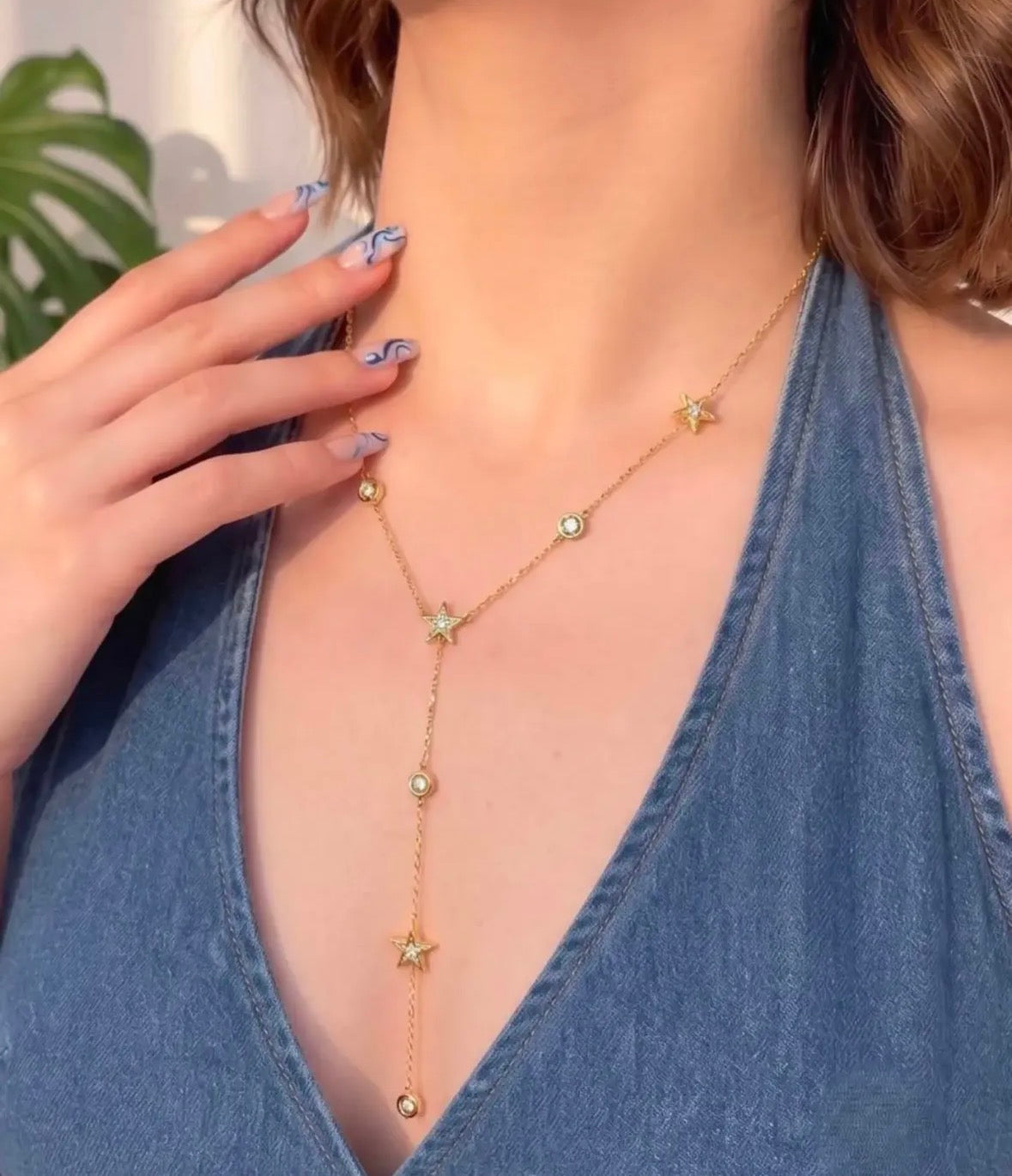 Celestial Star Drop Y-Necklace