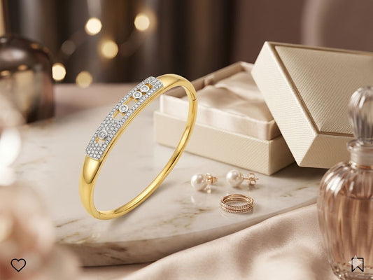 Gold & silver bangle
