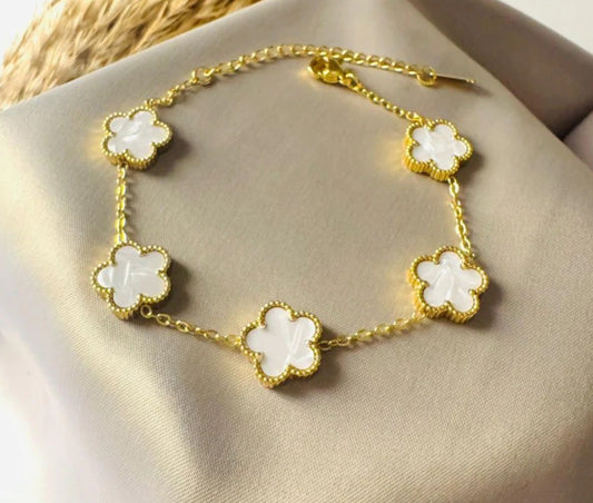 White Flower Bracelet