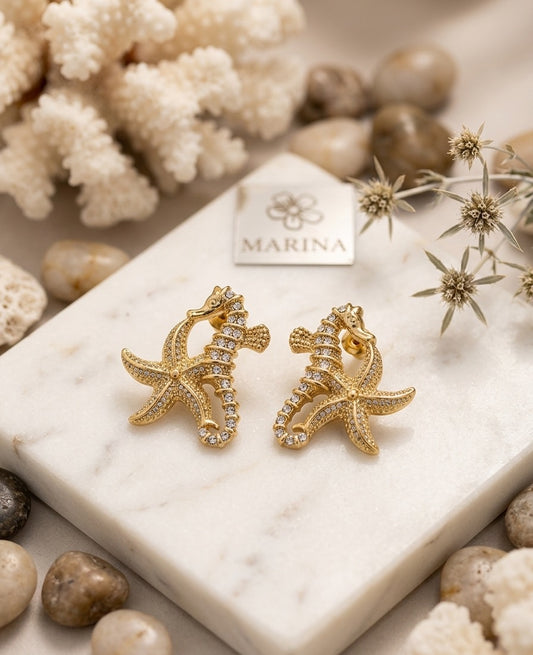 Sea Horse & Star Earrings