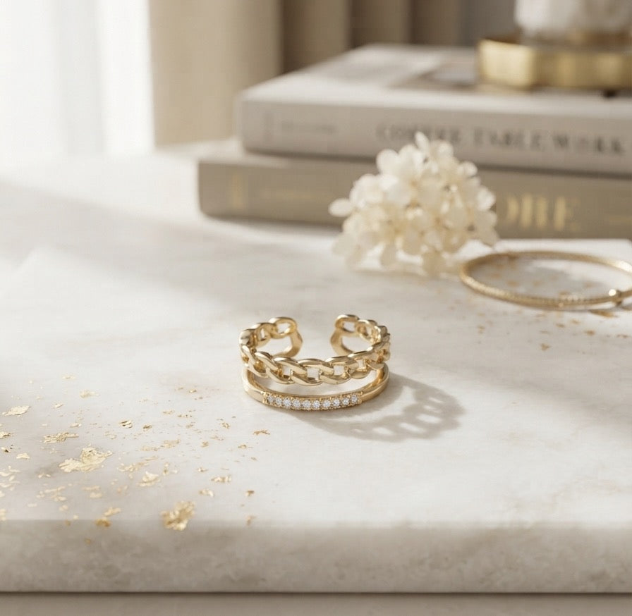 The Halo Chain Ring ( Free Size )