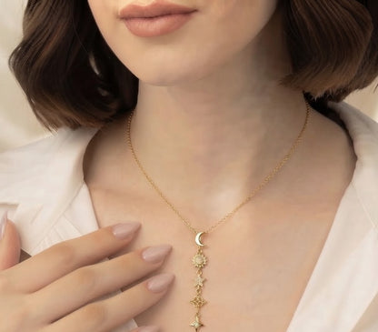 Crescent & star  necklace