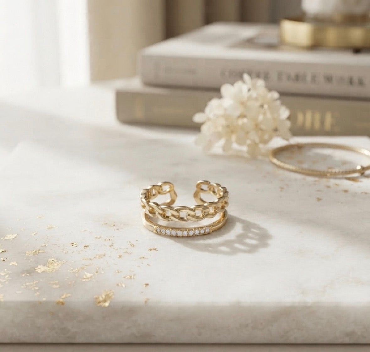 The Halo Chain Ring ( Free Size )