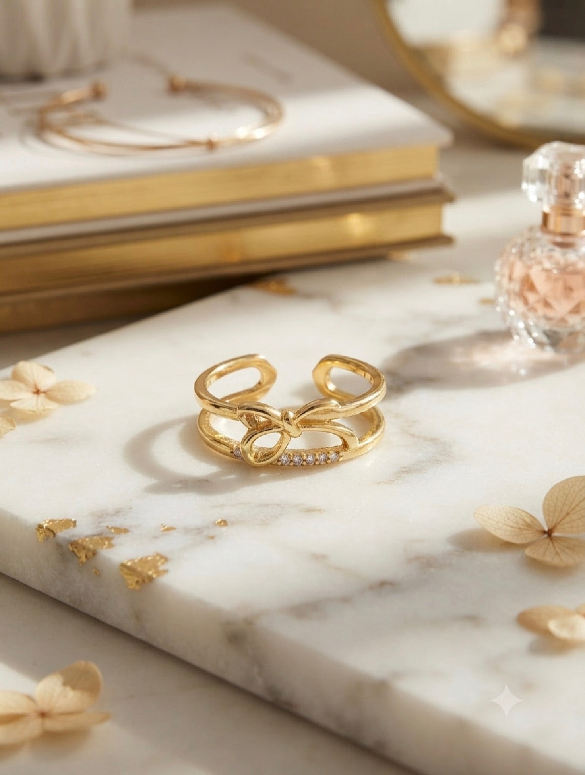 The Amara Bow Ring ( Free Size )