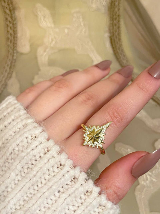 Sparkle Star Ring (free size)
