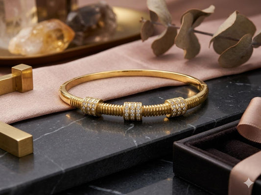 Rope Zircon Bangle