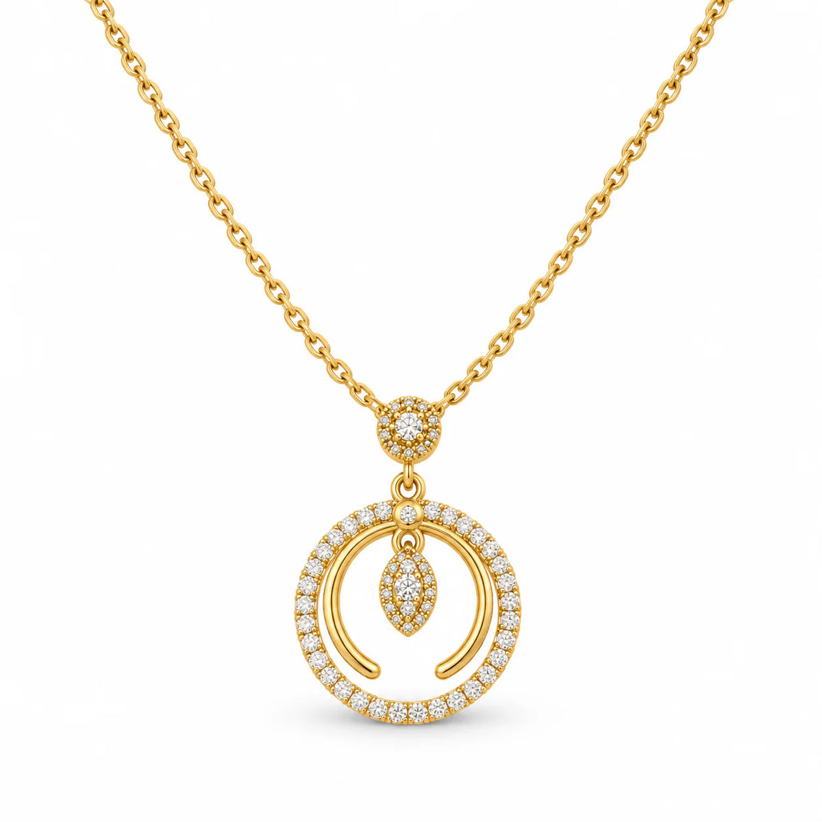 Golden Drop Radiance Pendant - studio