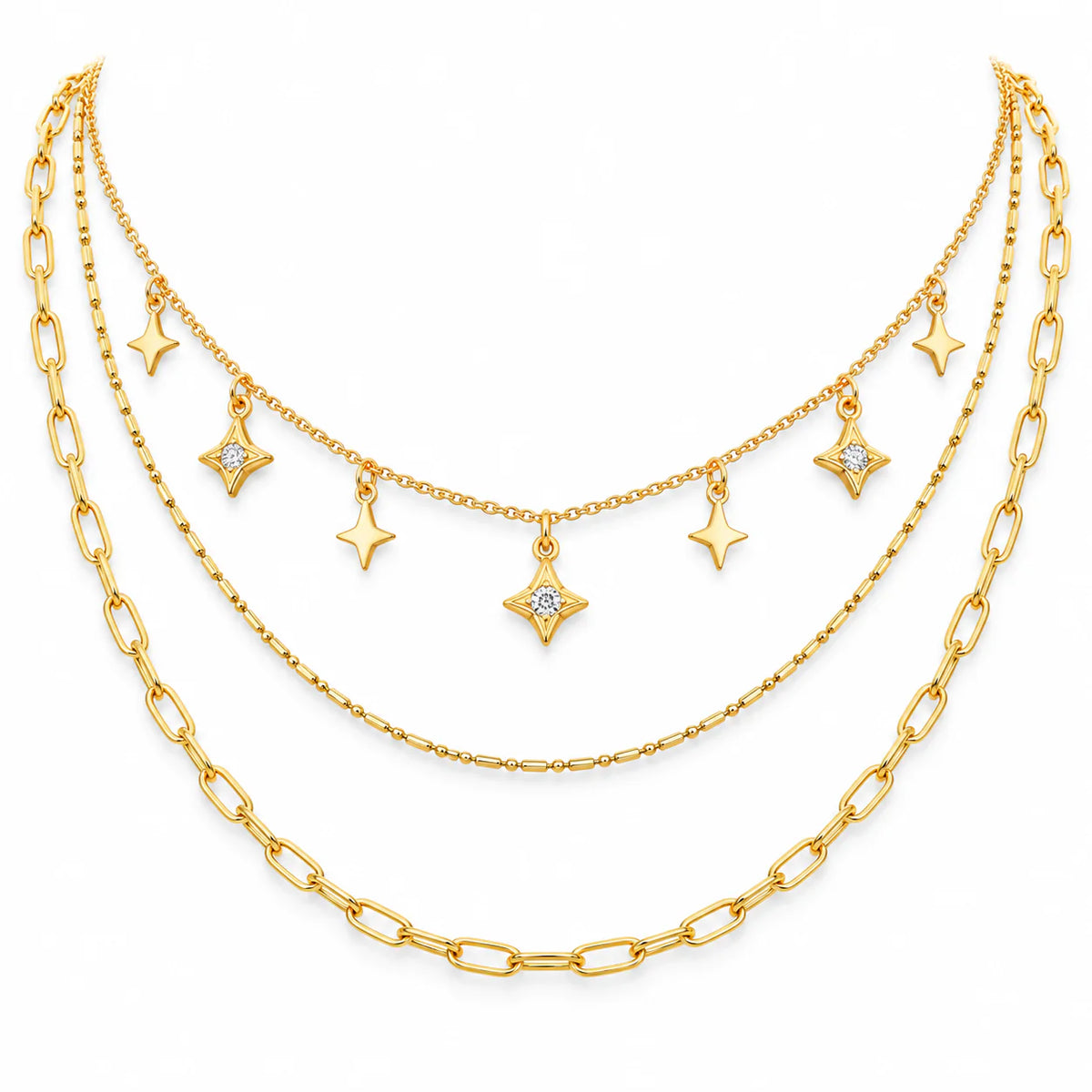 Starlight Dainty Layered Necklace - studio