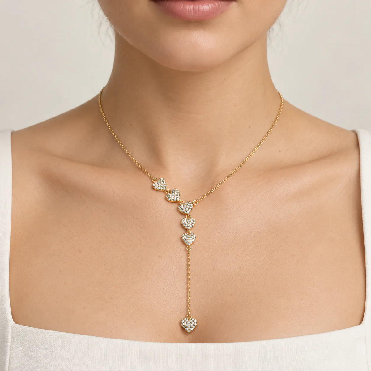 Eternity Hearts Drop - on model