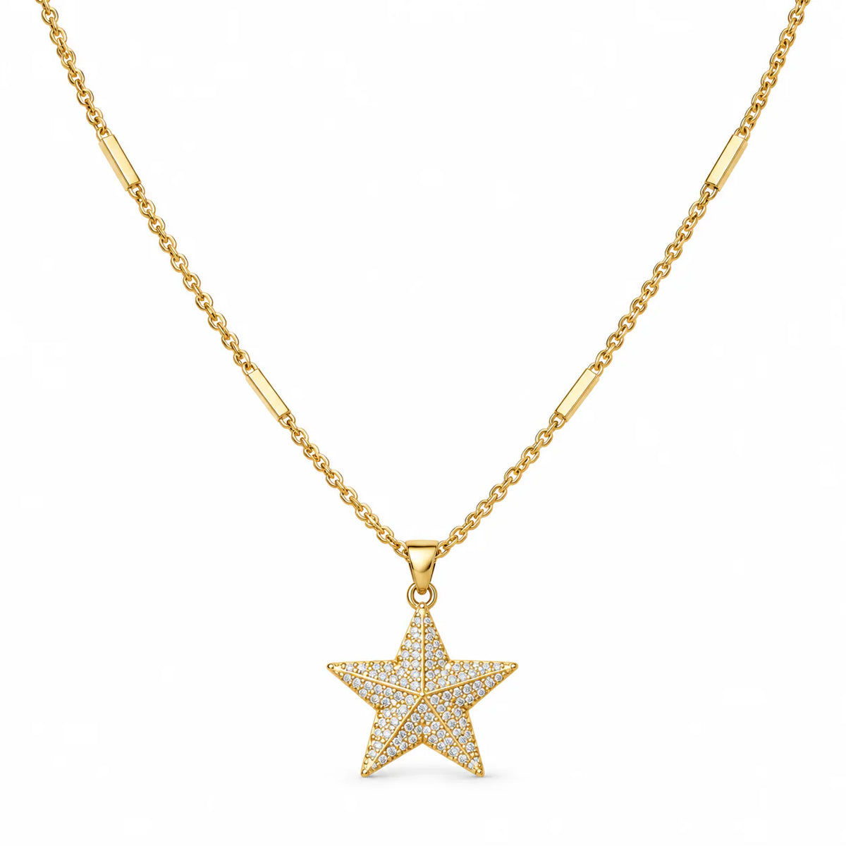 Star Zircon Necklace - studio