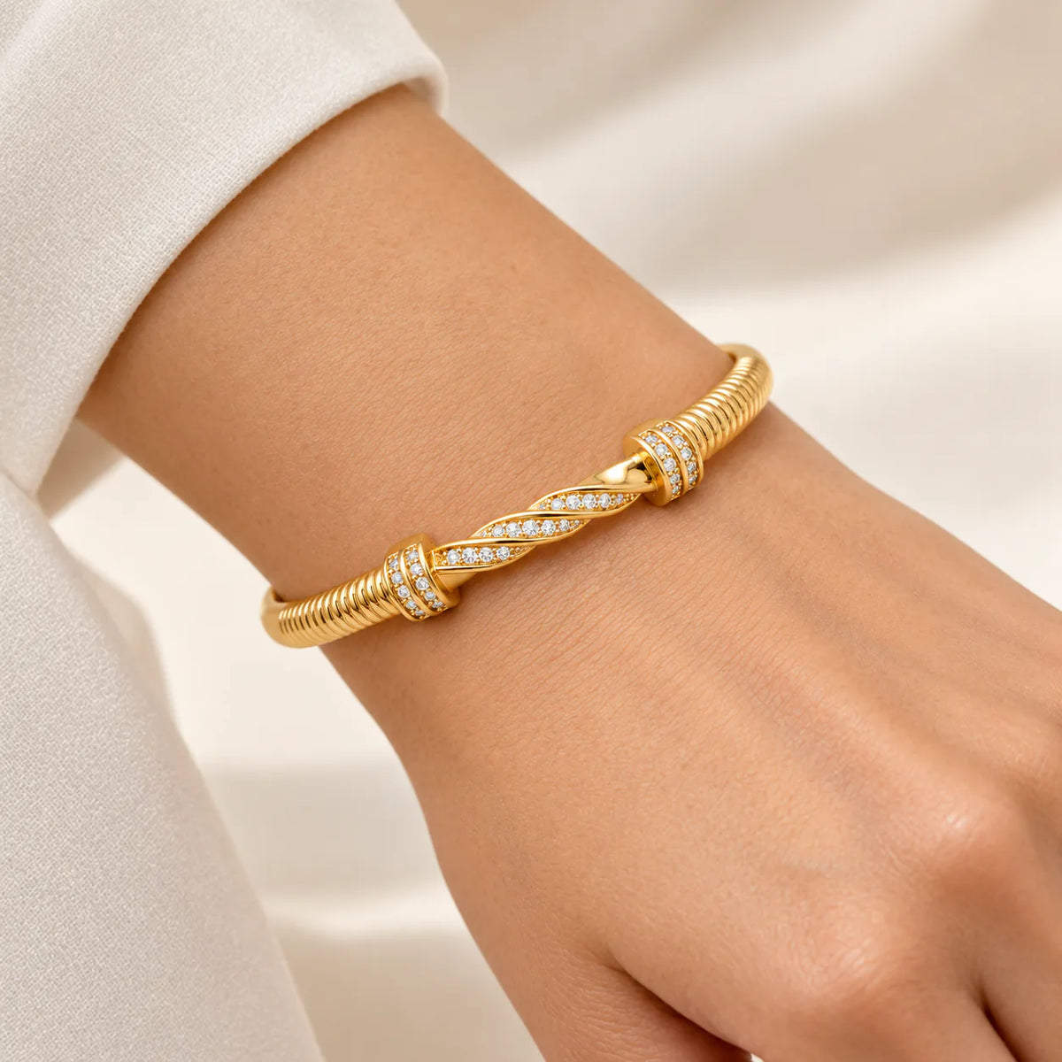 Braided Bangle - on model