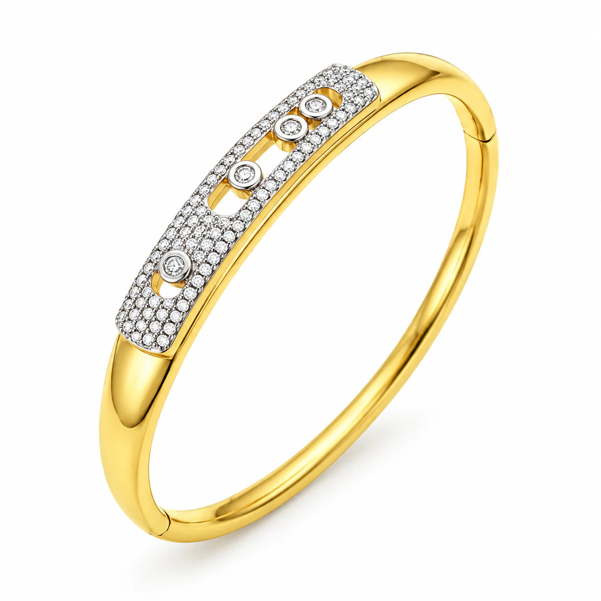 Gold & silver bangle - studio