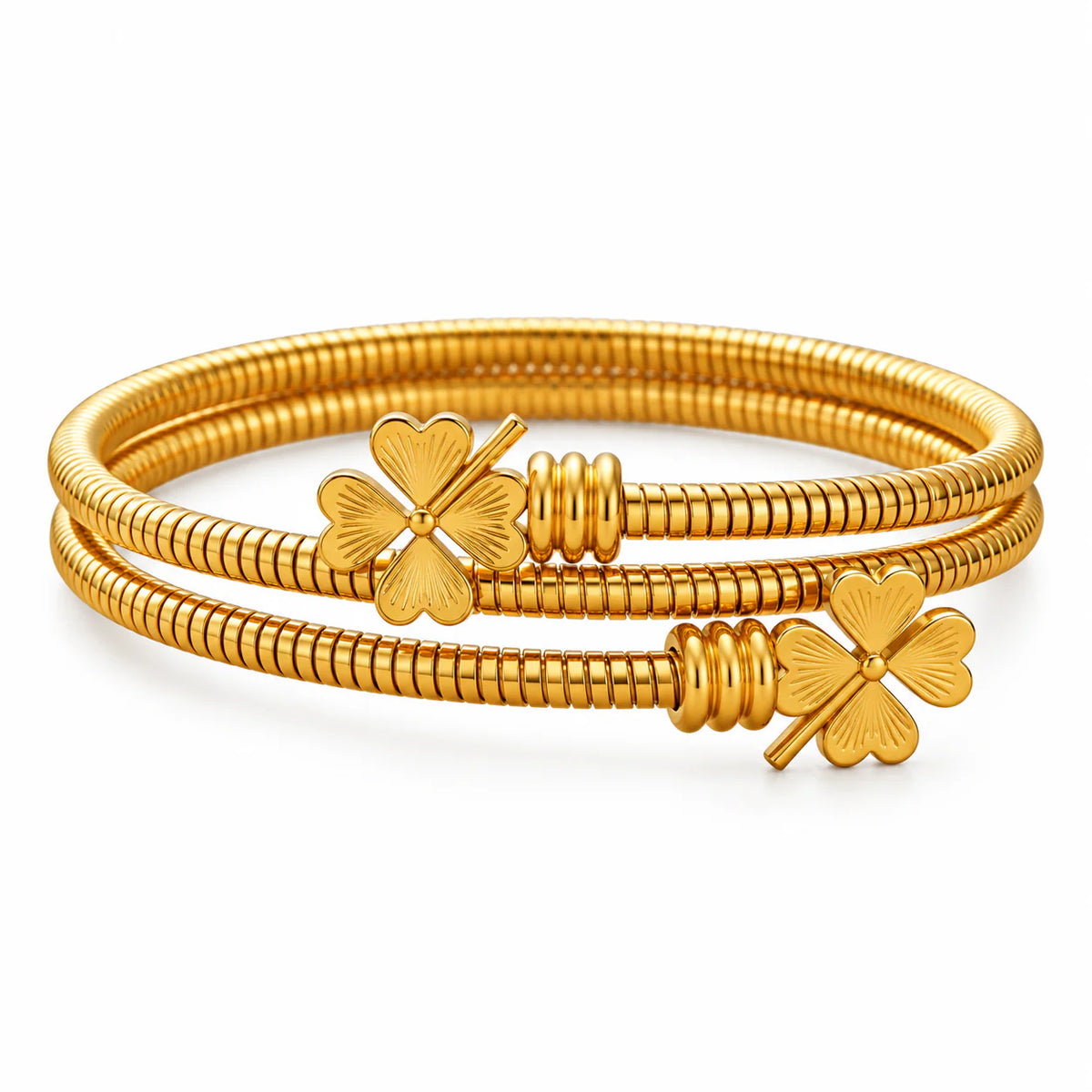 Double Flower Bangle - studio