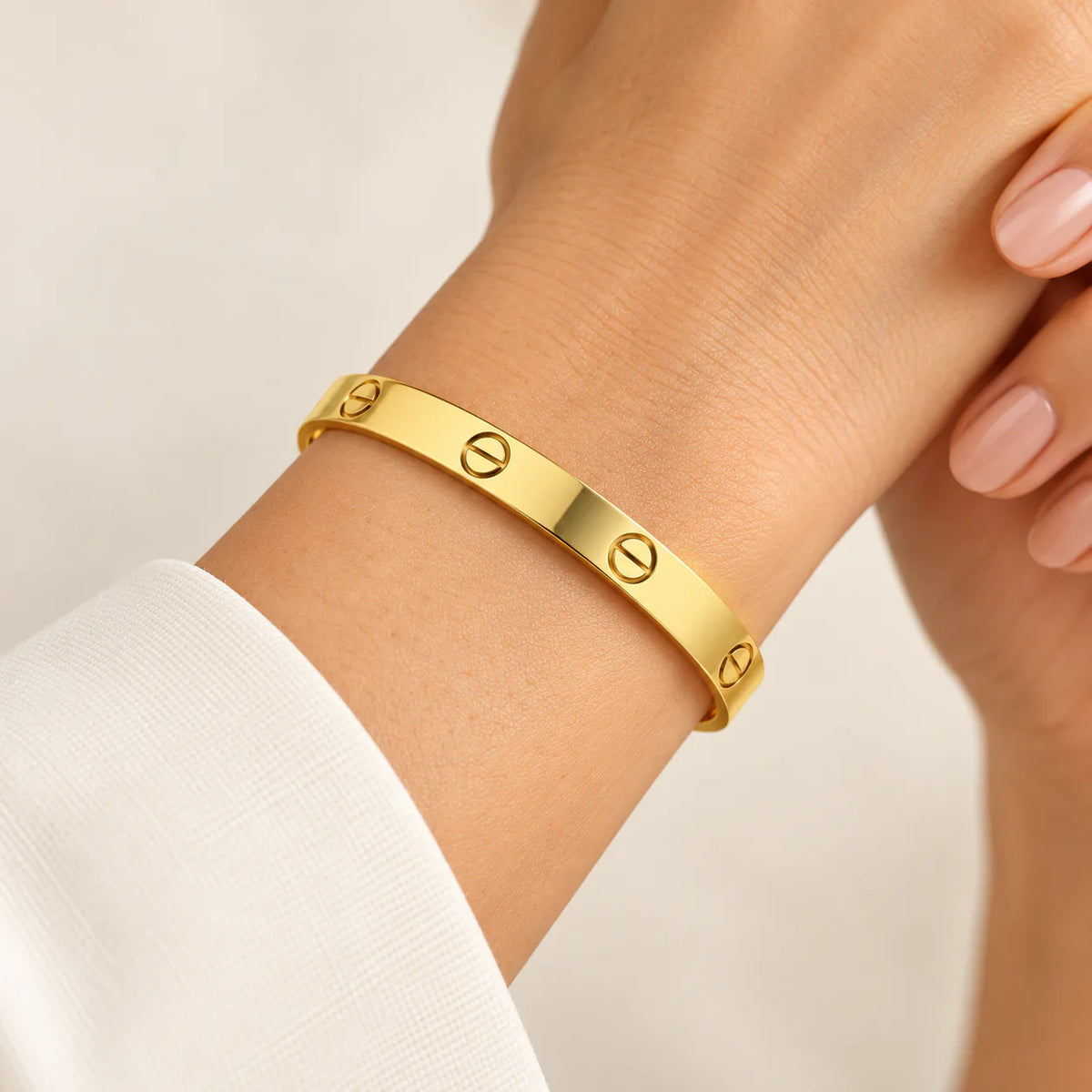 Carteir Golden Bangle - on model