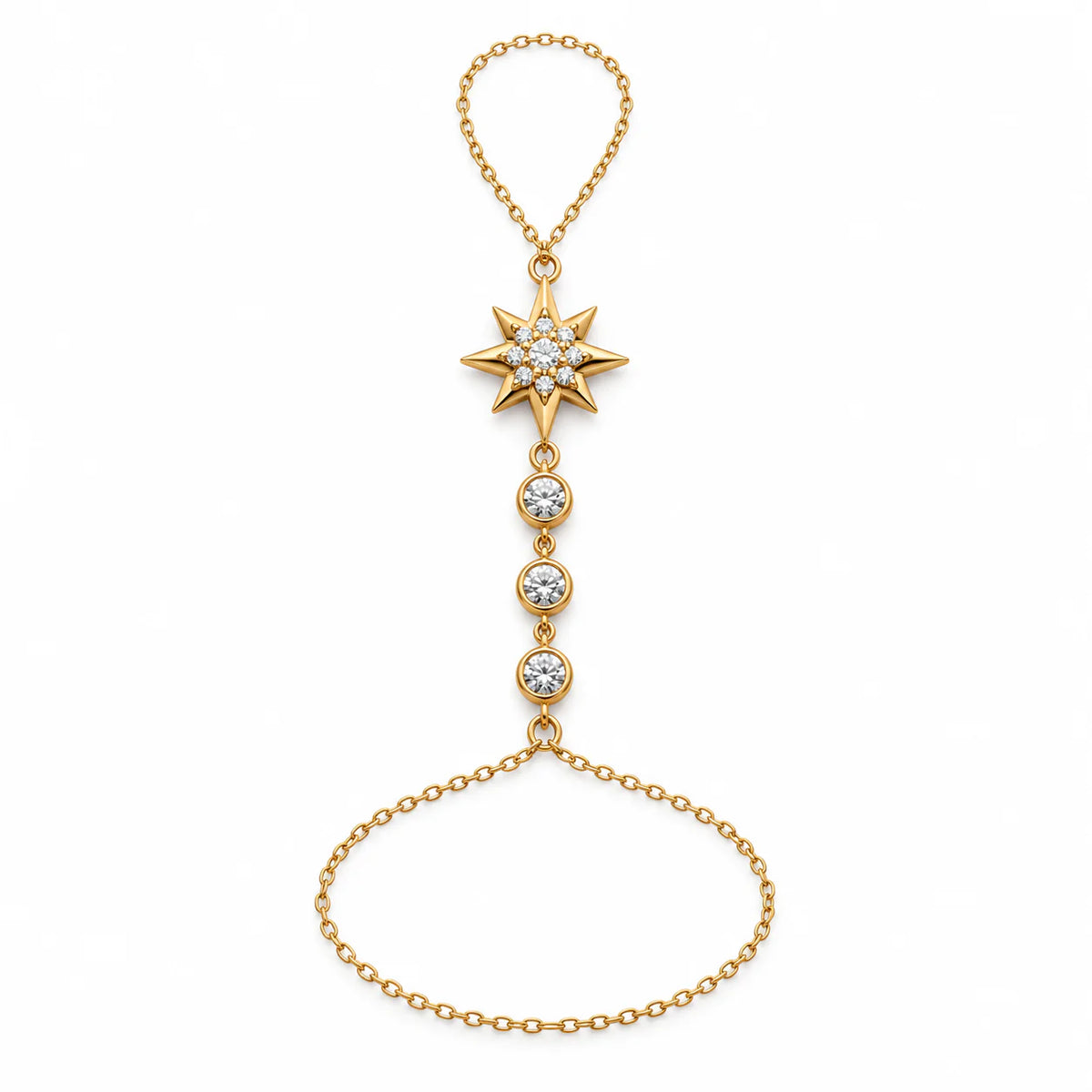 Celestial Sparkle Hand Chain - studio