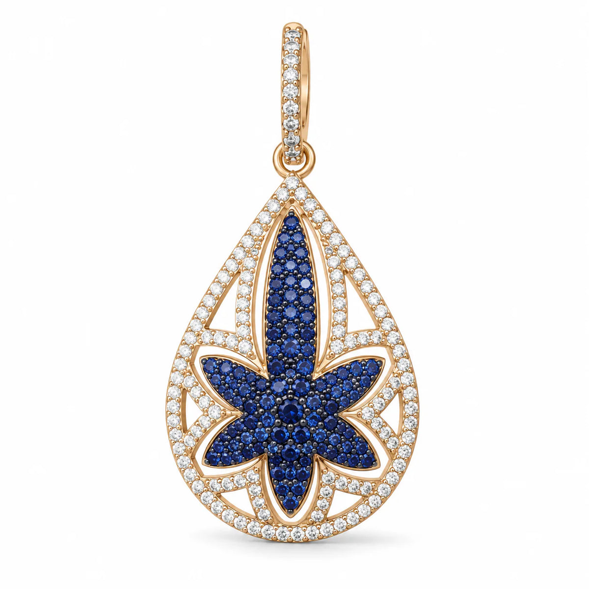 Sapphire Blossom Platinum Earrings - studio