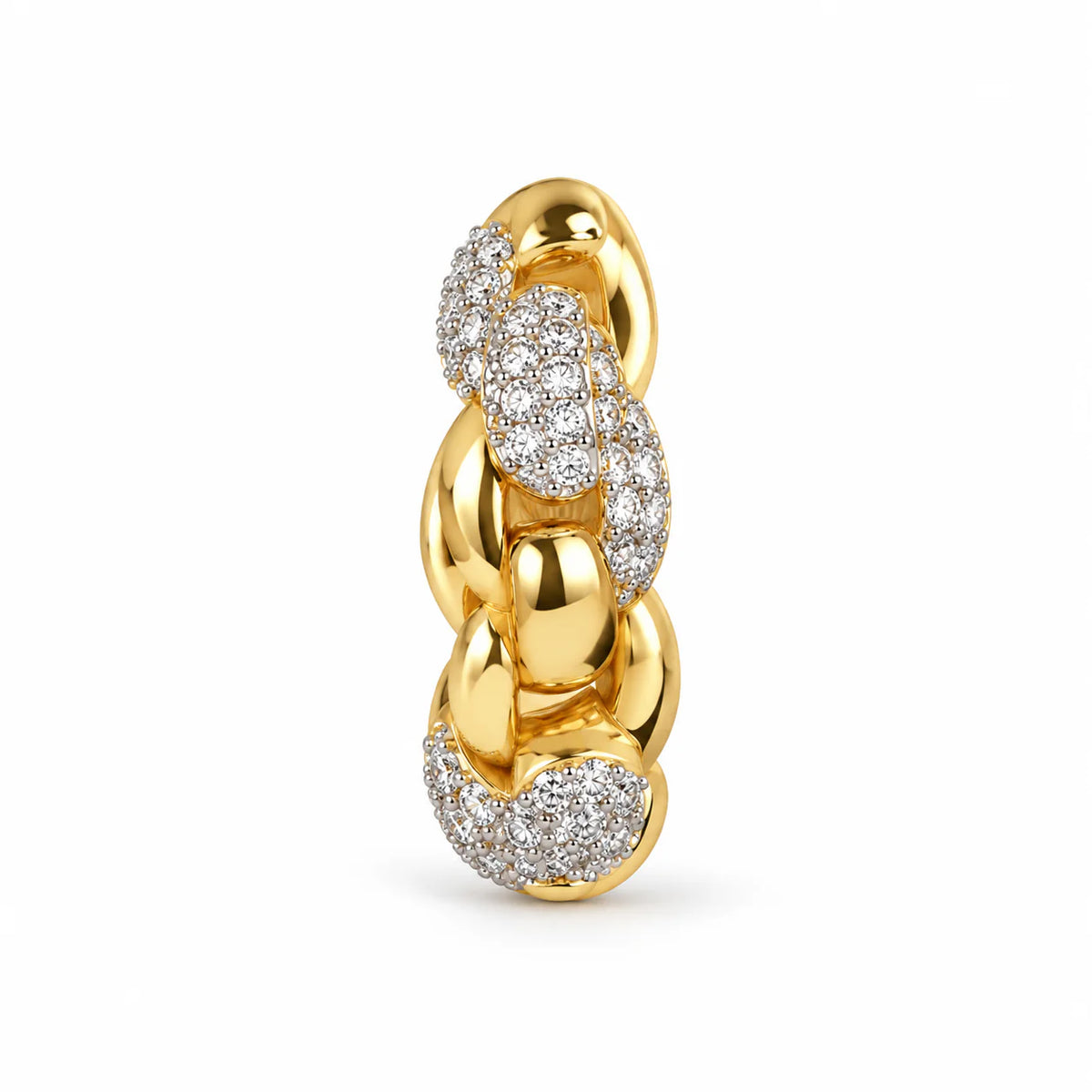 Half Circle Zircon Earrings - studio