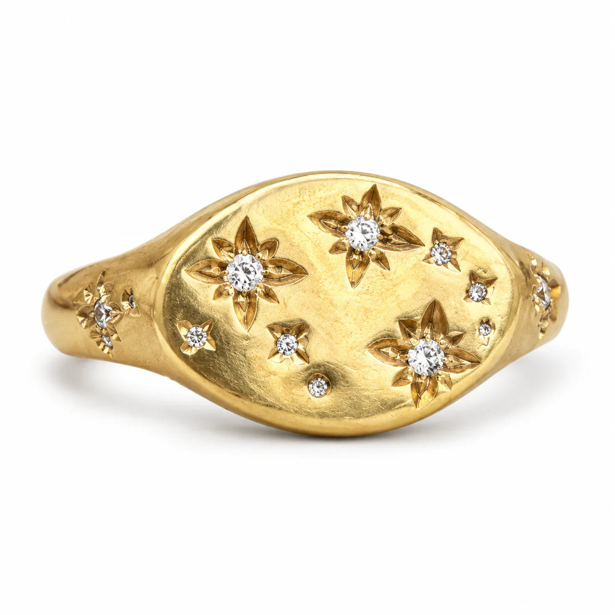 Astral Night Signet Pinky Ring - studio