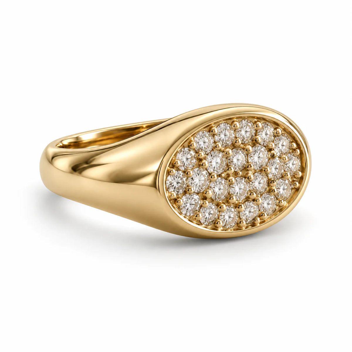Diamond-Look Pave Pinky Ring - studio