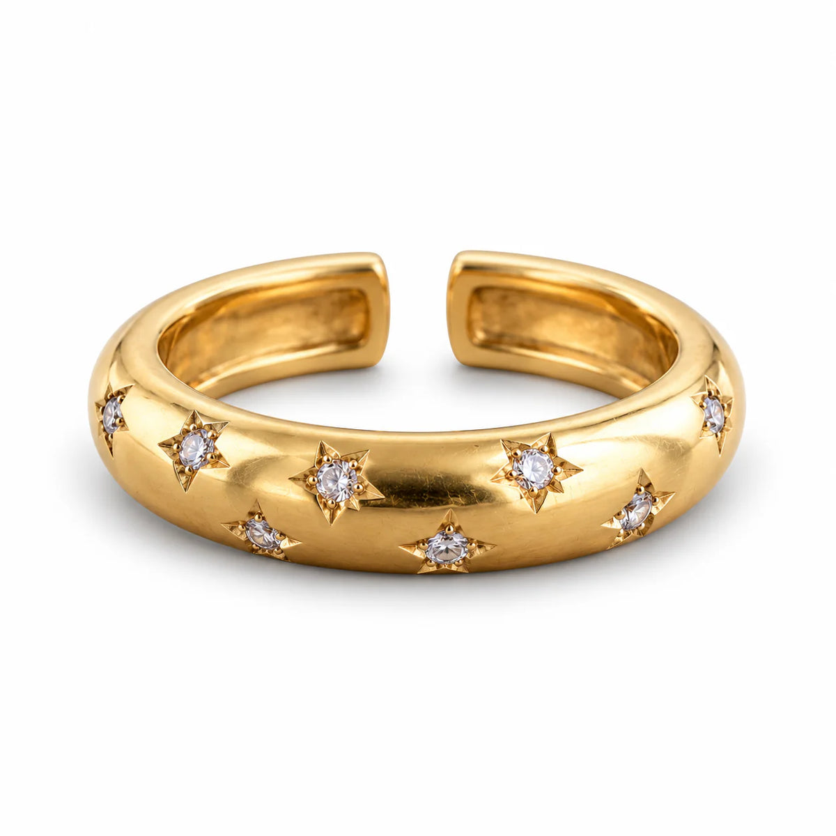 Starry Dome Gold Pinky Ring - studio