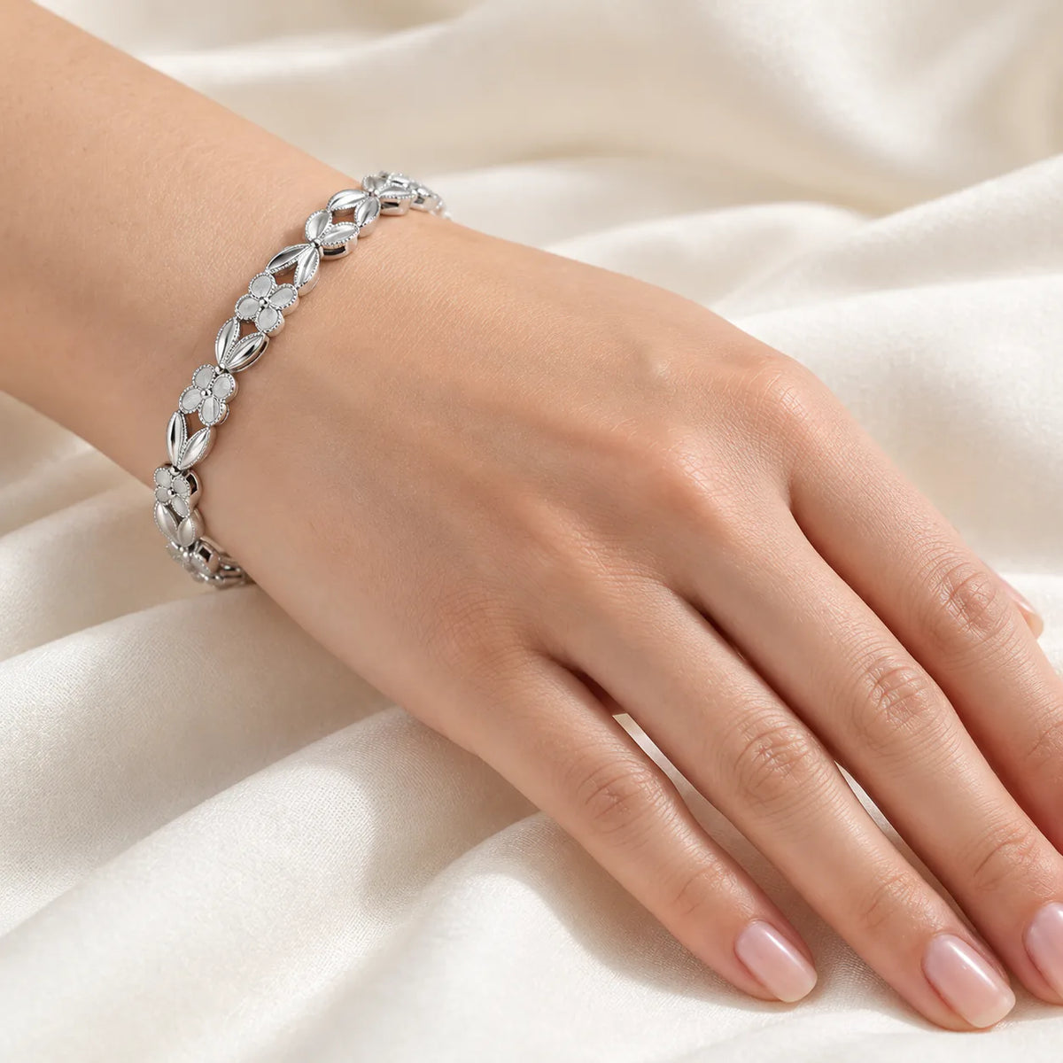 Pure Bloom Cuff Bracelet - on model