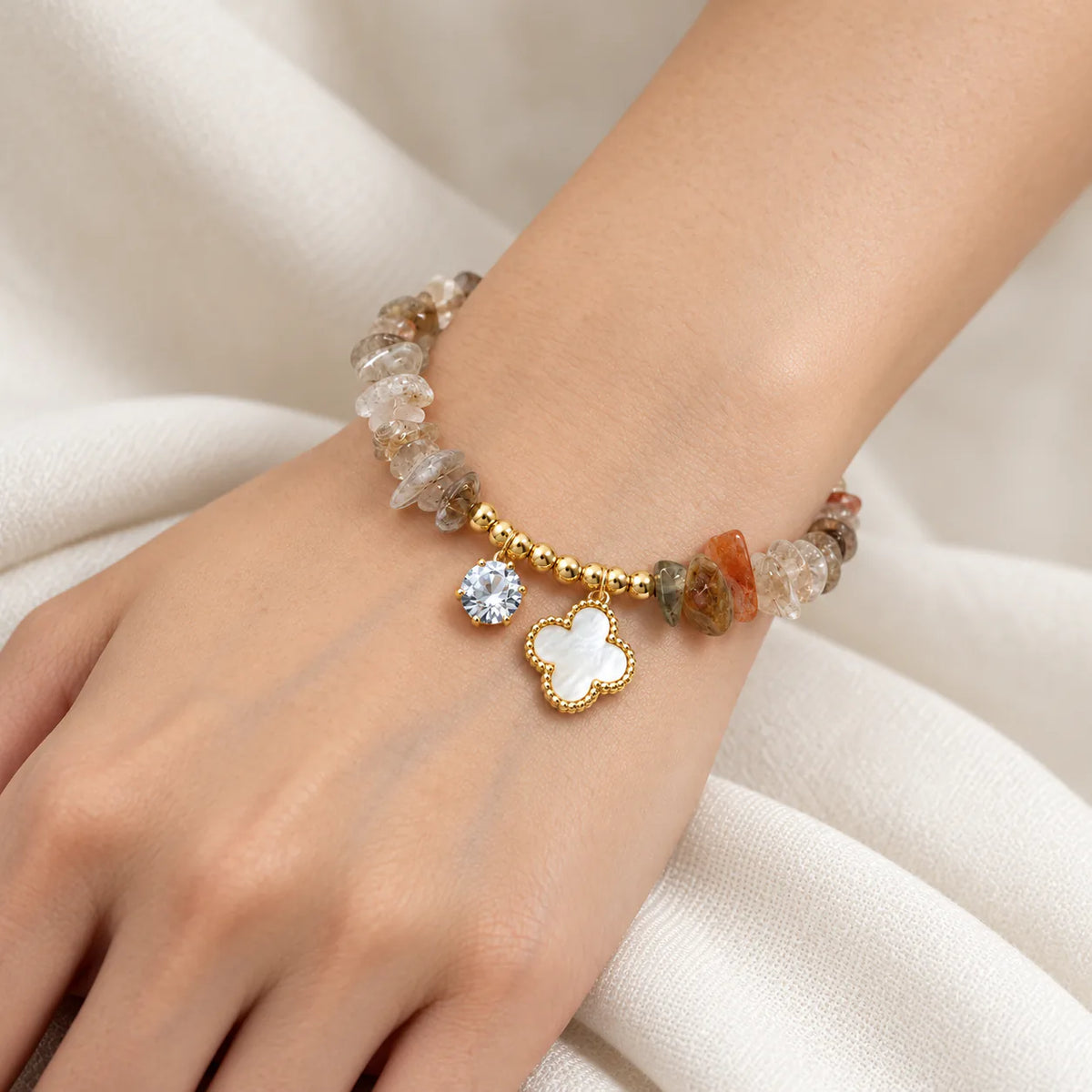 Hazel Clover Bracelet - on model