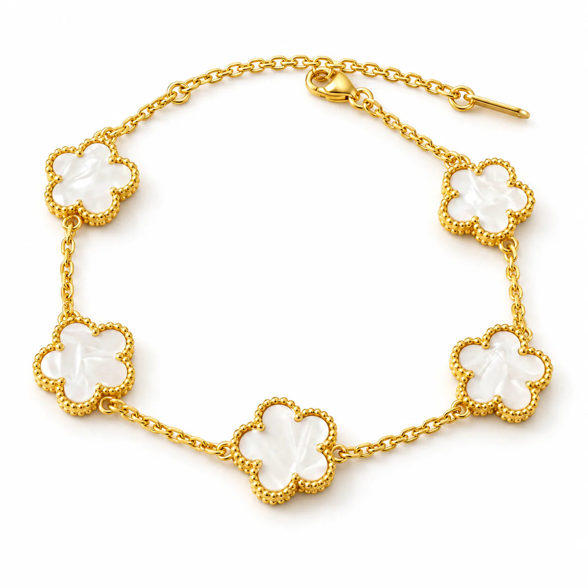 White Flower Bracelet - studio