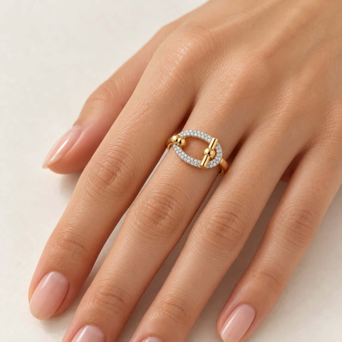 Bold Teffiny Ring - on model