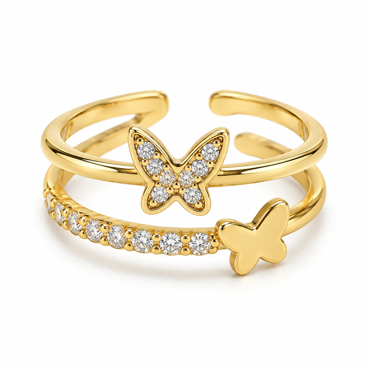 The Lumina Butterfly Ring ( Free Size ) - studio