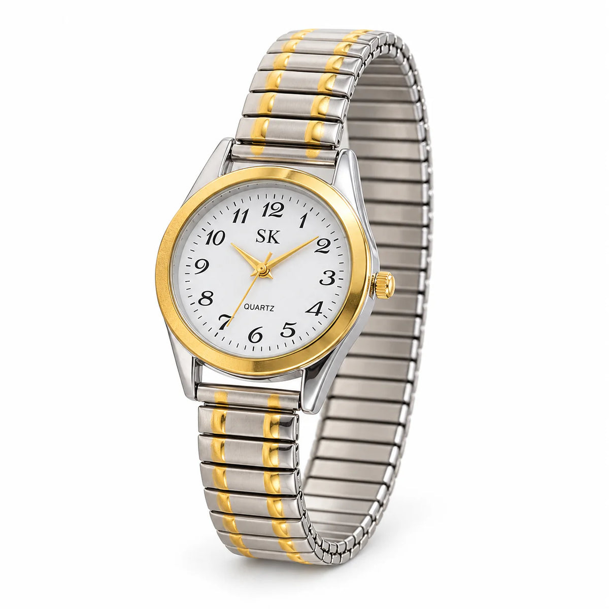 Two-Tone Metal Strap Watch - studio