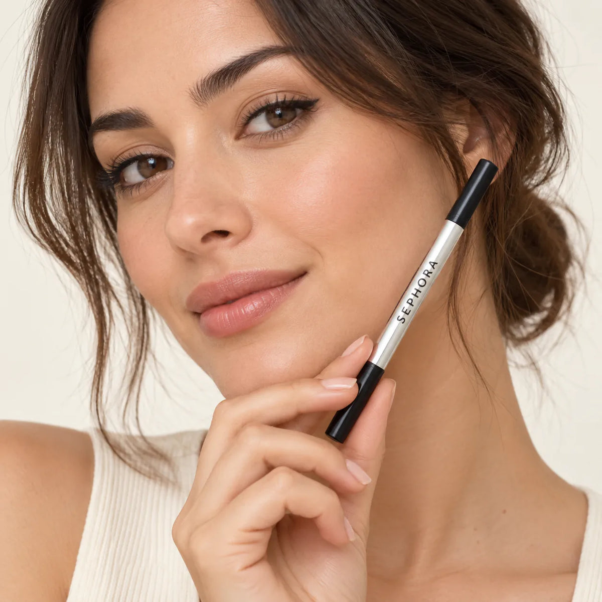Sephora Waterproof Eyeliner Pencil - Black - Black - on model