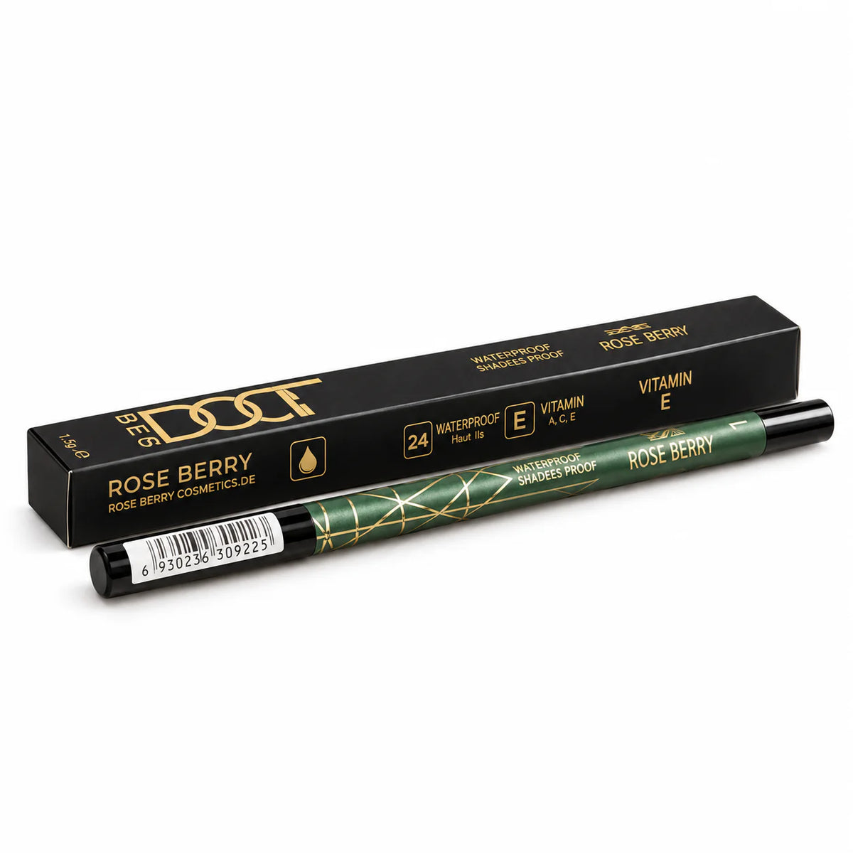 Rose Berry Waterproof Gel Eyeliner - Green - studio